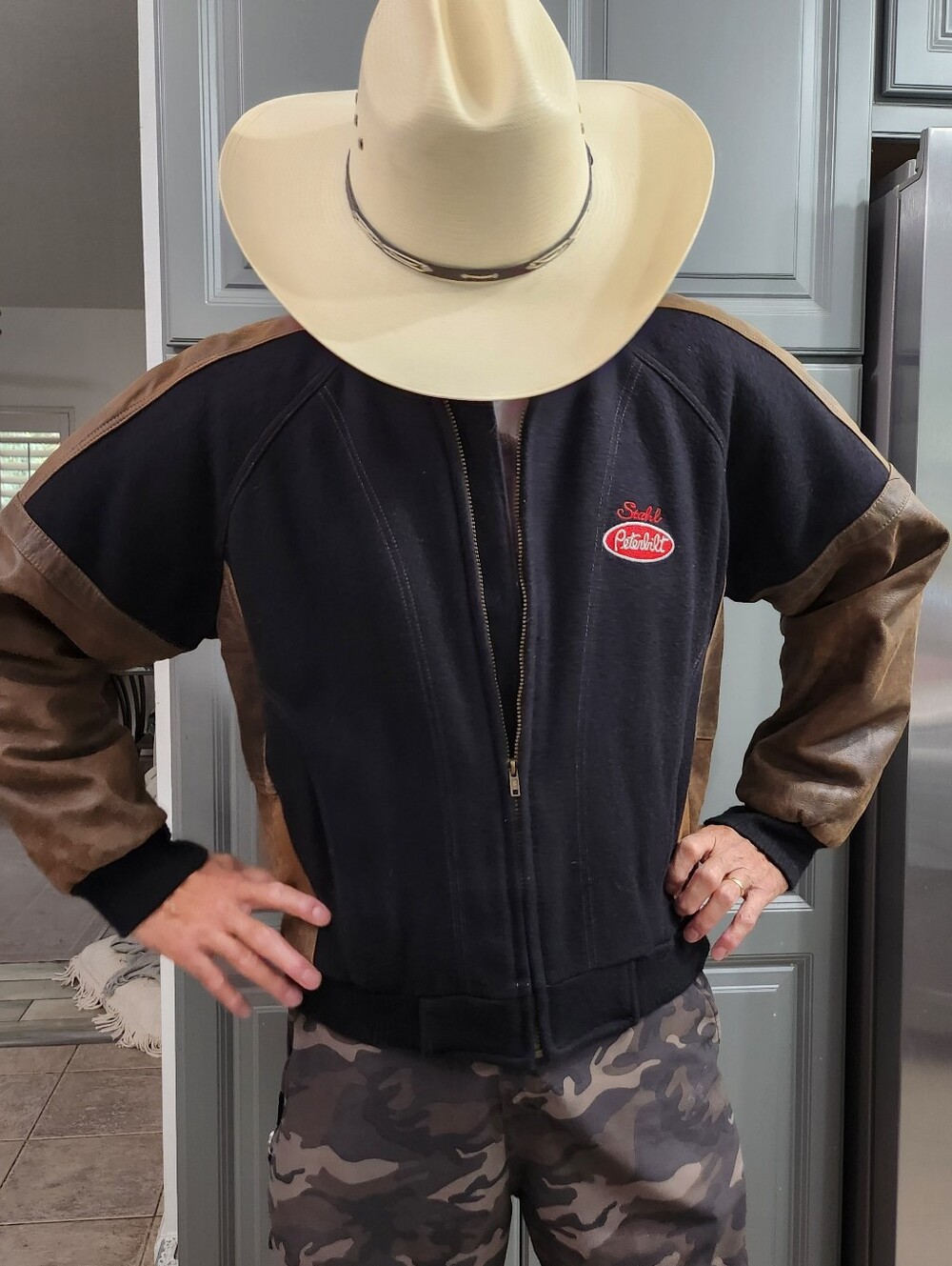 Stahl Peterbilt Wool + Leather Jacket